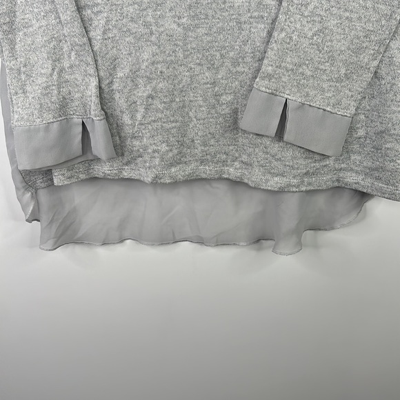 La Vie en Rose Mesh Back Sweater Womens Size L Light  Grey - Picture 2 of 6